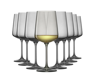 Sidney White Wine Glasses, Set of 8