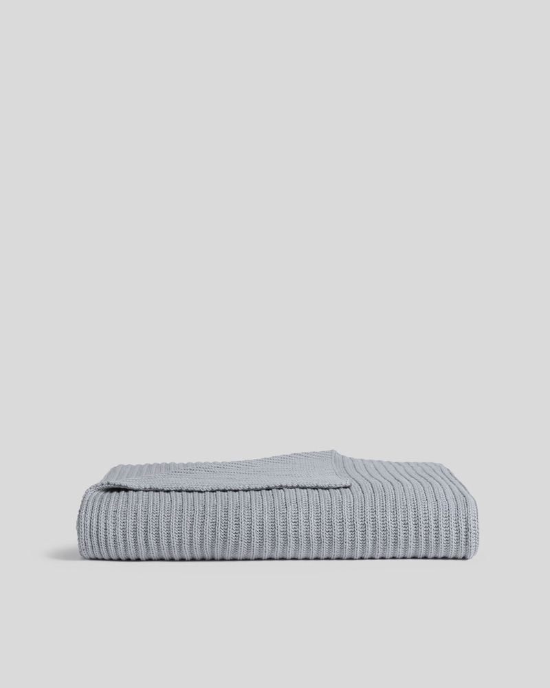 Organic Rib Knit Throw
