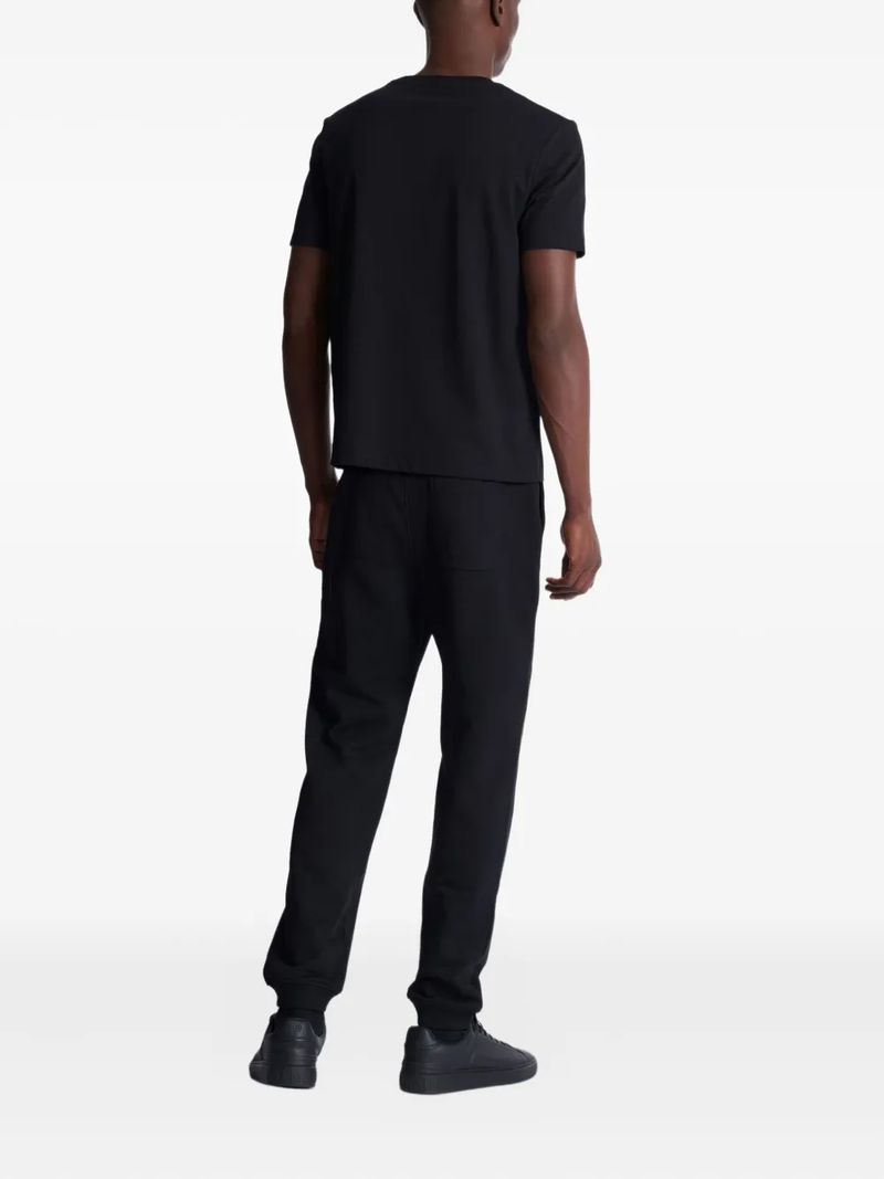Black Double Logo Cotton T-Shirt