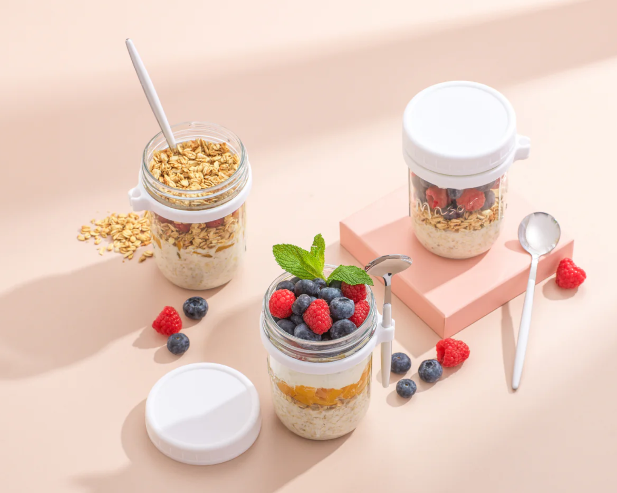 JoyJolt Dawn Overnight Oats Containers - Thumbnail 2