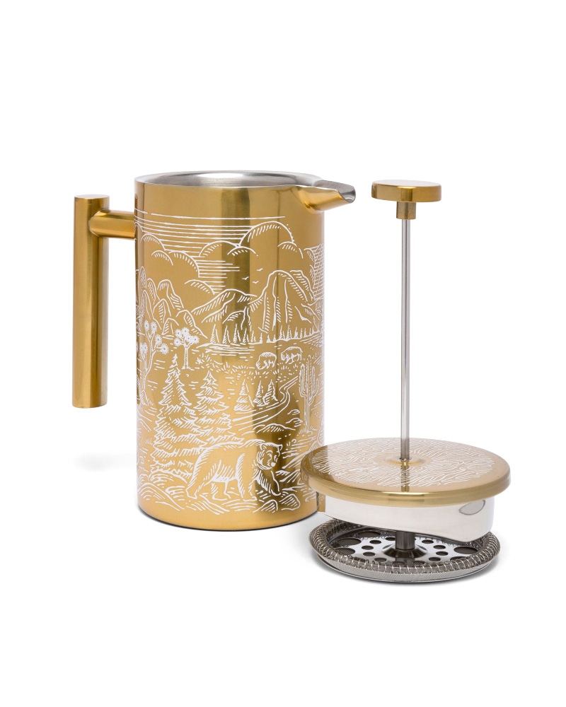 National Parks Brass French Press