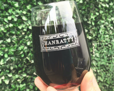 Personalized Stemless Wine Glass, Set of 4