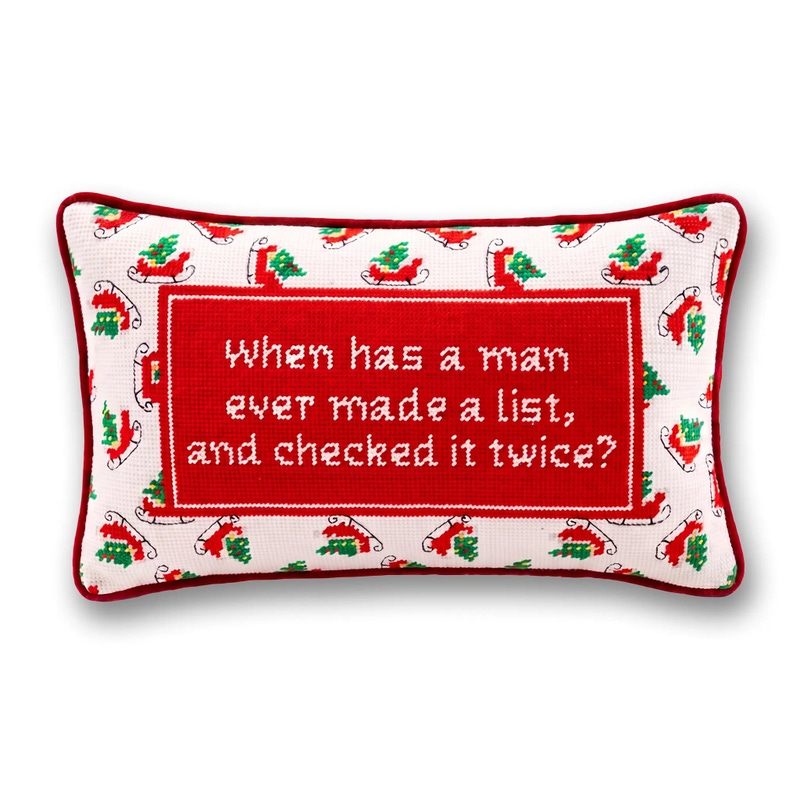 Holiday Needlepoint Pillow