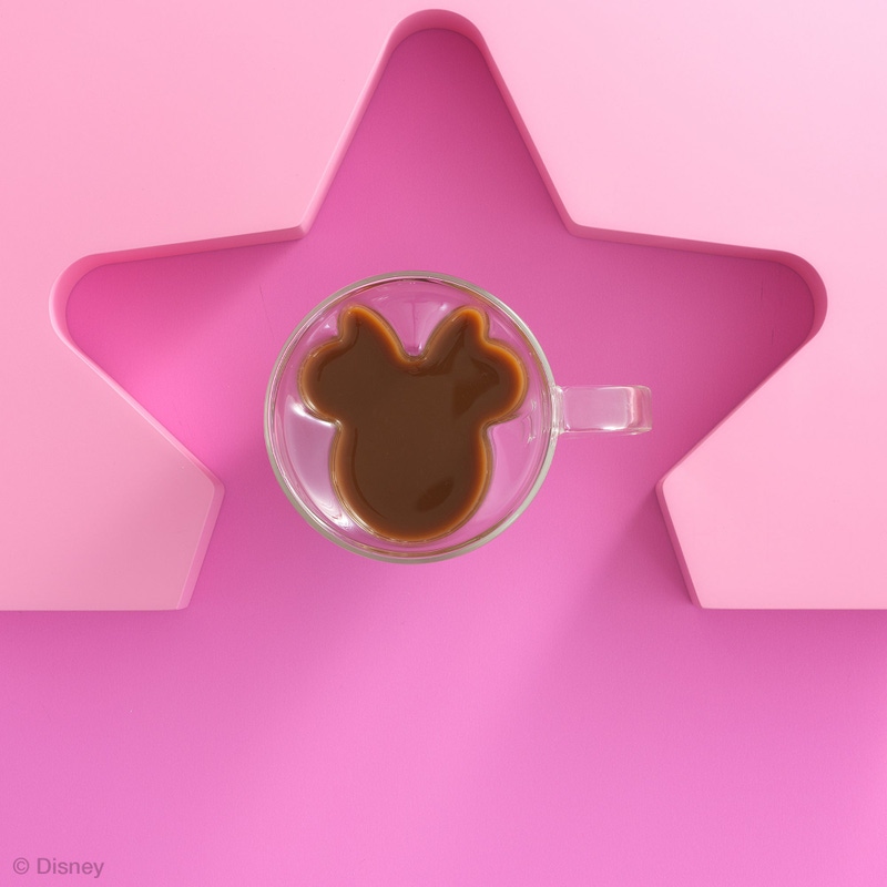 Disney Minnie Mouse 3D Double Wall Glasses, 4pc Set