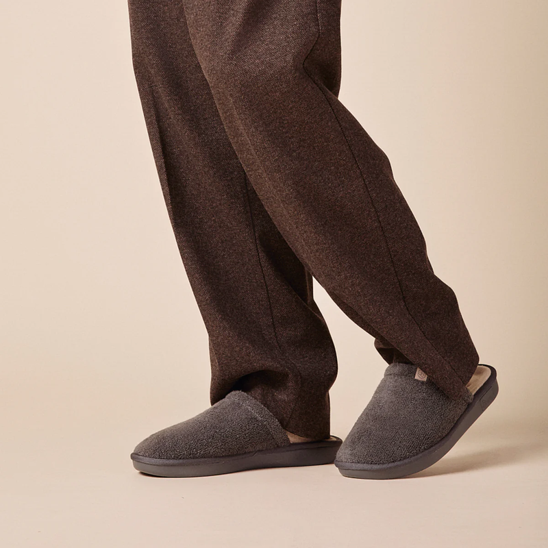 Essential Hotel Slipper, Dark Grey Terry