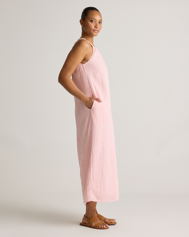 100% Organic Cotton Gauze Sleeveless Maxi Dress