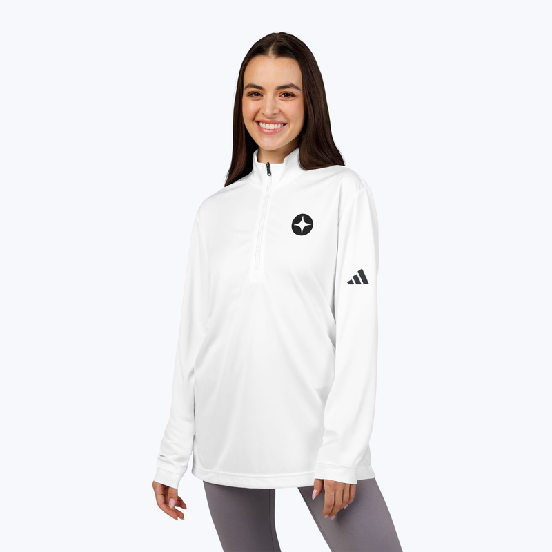 Embroidered adidas Quarter-Zip Pullover
