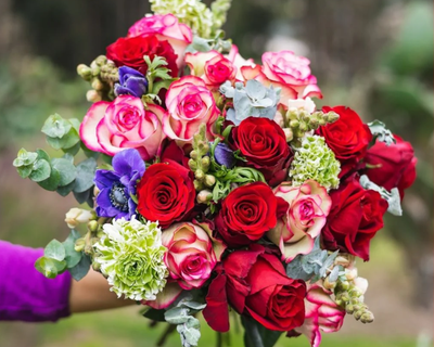 Happy Happy Flower Bouquet with Vase