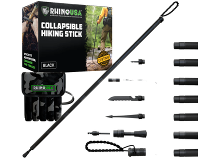 Tactical Hiking Stick with Integrated Survival Kit