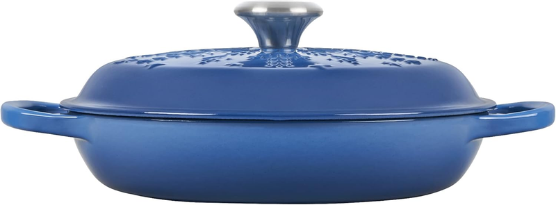 Noël Collection Signature Cast Iron 2.25 QT Braiser with Embossed Snowflake