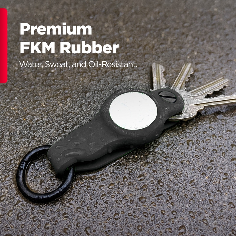 KeySmart AirTag Keyring, Premium Rubber