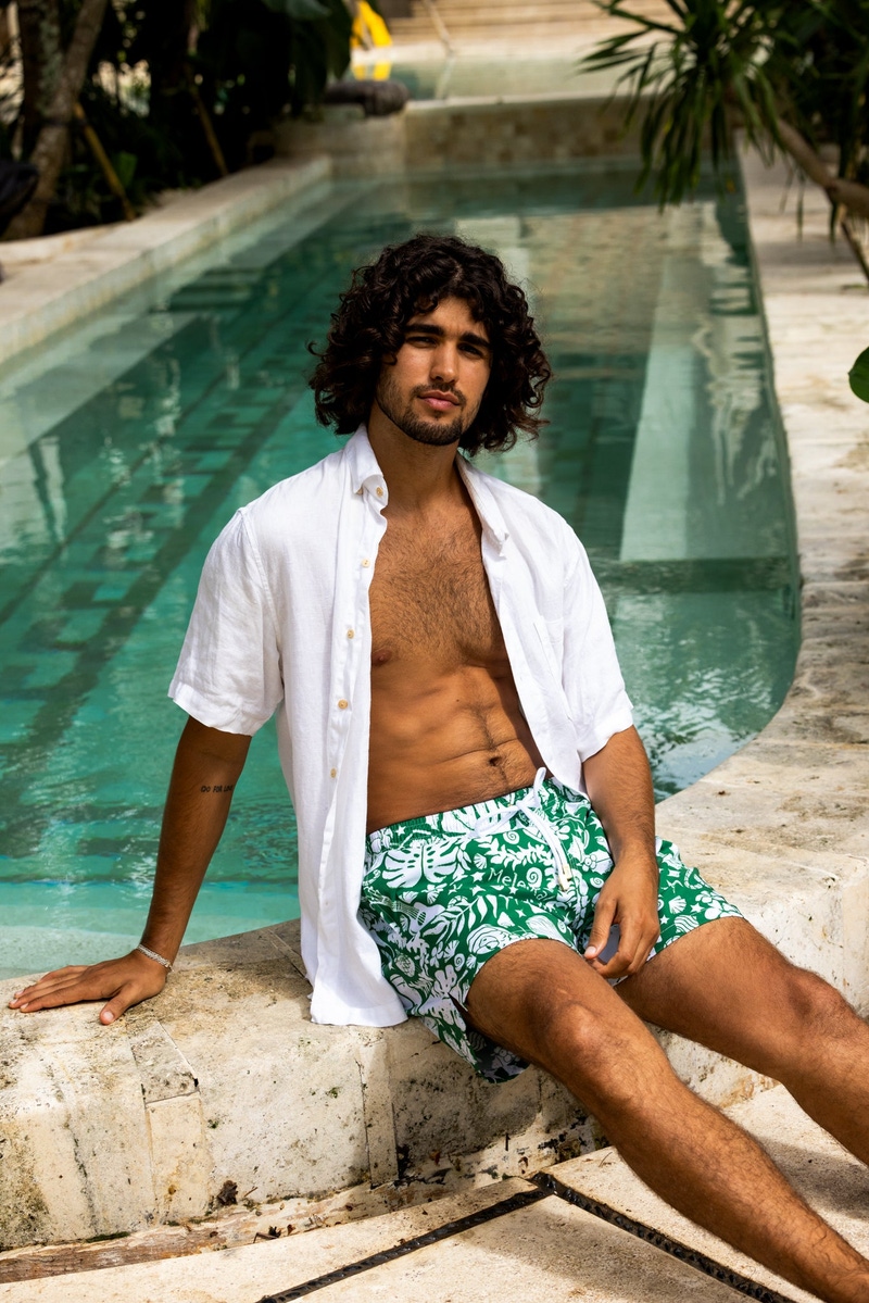 The Mele Kalikimaka Christmas Swim Trunks