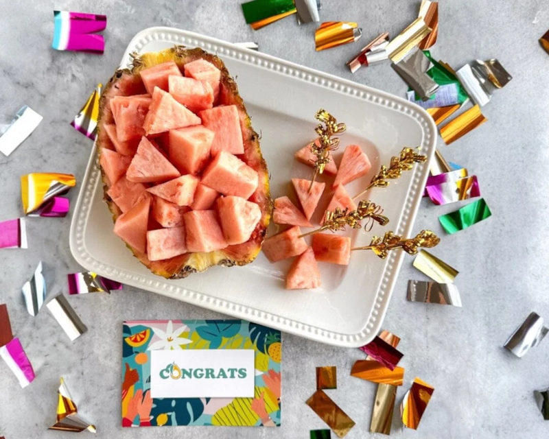 Congratulations Pinkglow® Pink Pineapple Gift Box