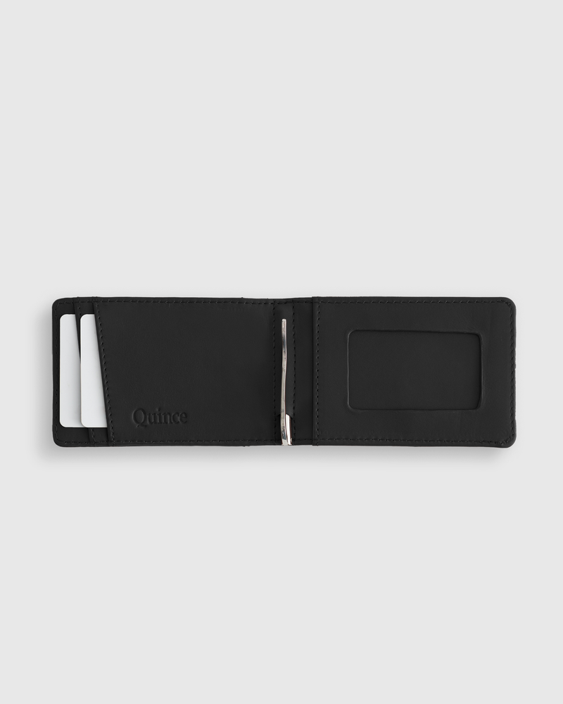 Italian Leather Money Clip Wallet