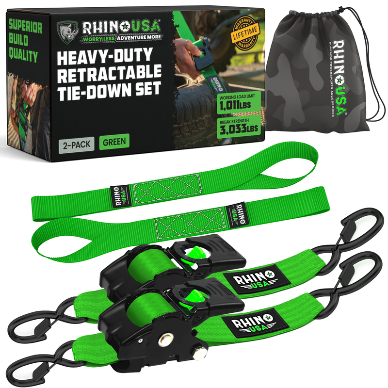 2" x 10' Retractable Ratchet Straps