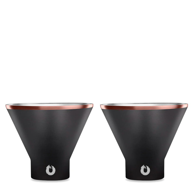 Stainless Steel Martini Glass Set of 2