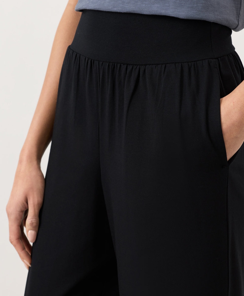 Women's Organic Easy Drape Pant, Black