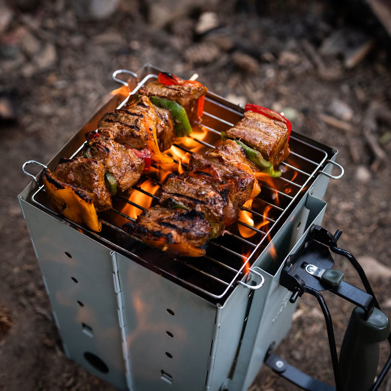 Folding Chimney Starter & Grill