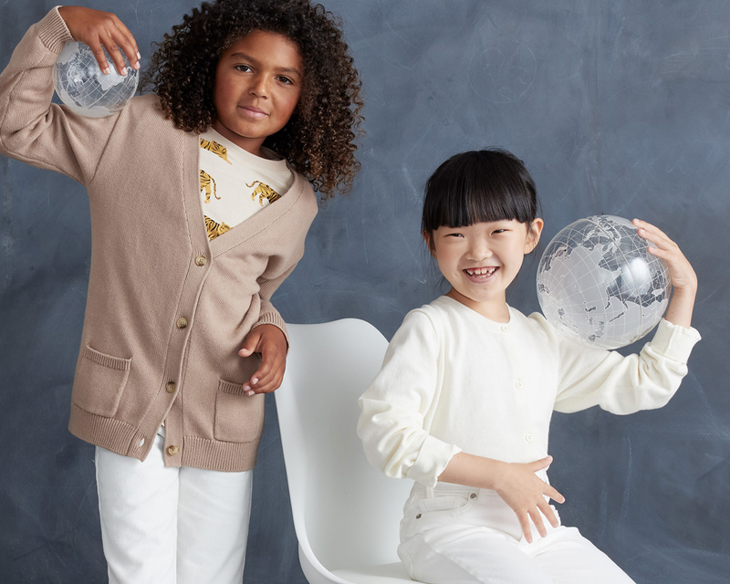 Kids Washable Cashmere Cardigan