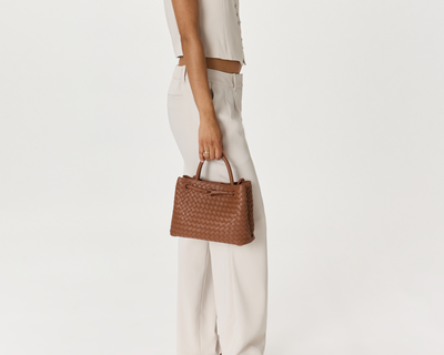 Italian Leather Handwoven Mini Satchel