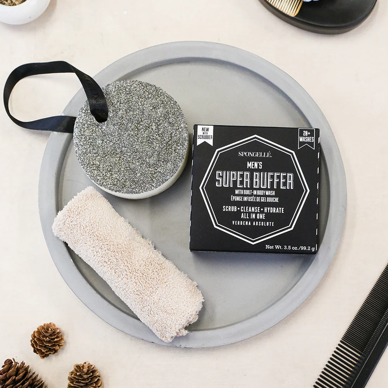Men's Body Wash Infused Buffer Sponge
