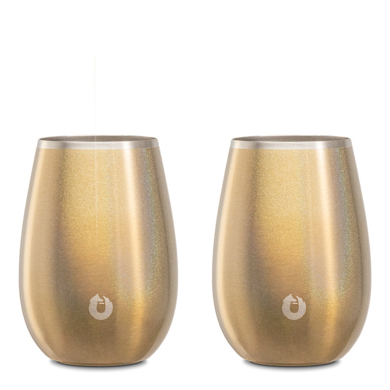 Stainless Steel Wine Glass Set of 2