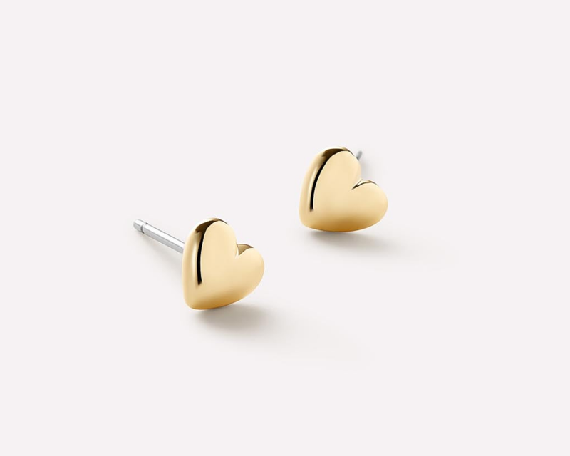 Lev Heart Stud Earrings