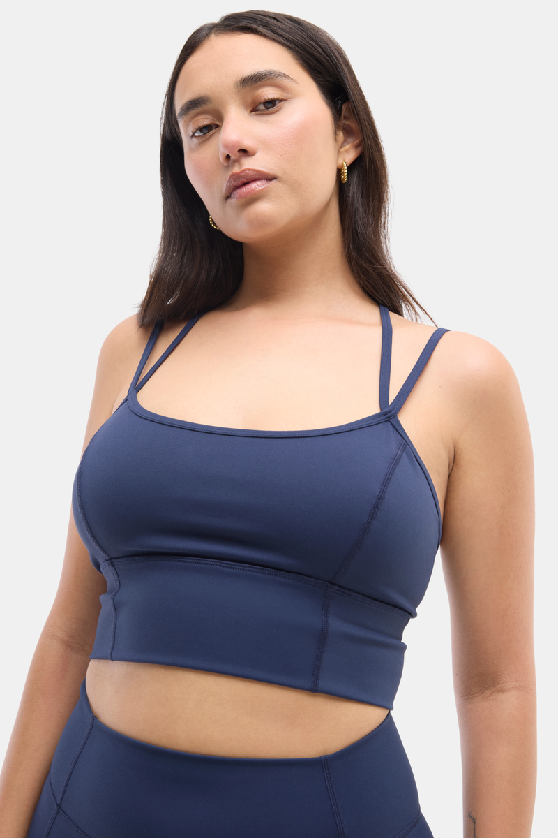 Gwen Longline Top, Navy