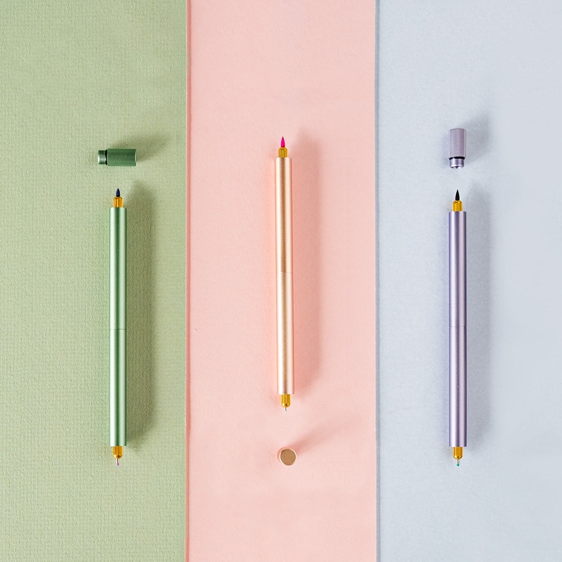Lumos Pro Double Tip Refillable Fineliner, Writing and Brush Pen