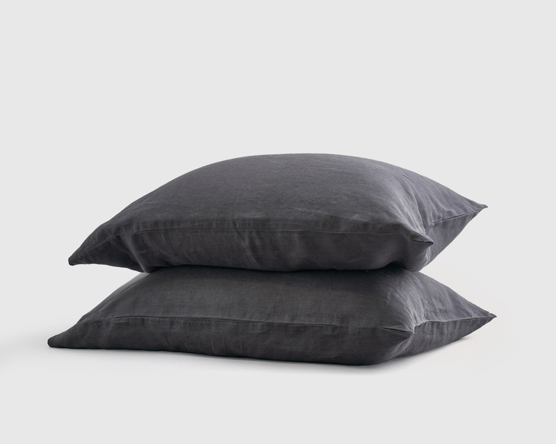 European Linen Pillowcase Set, Queen/Standard