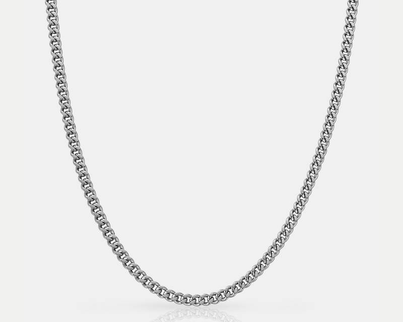 Silver Cuban Chain 4mm