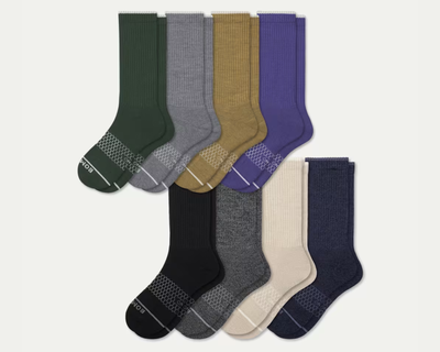 Men's Merino Wool Blend Calf Sock 8-Pack