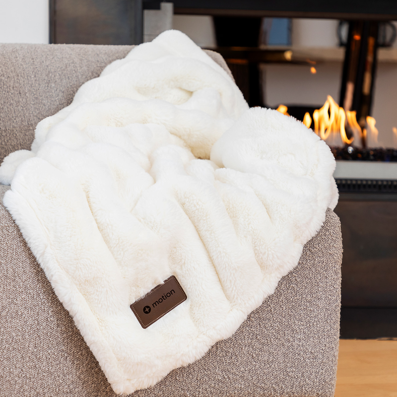 Branded Vanilla Ridge Fur Blanket