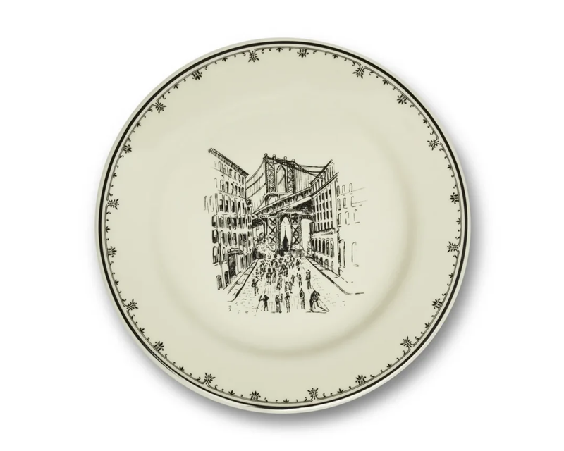NYC Toile 8.25" App Plate