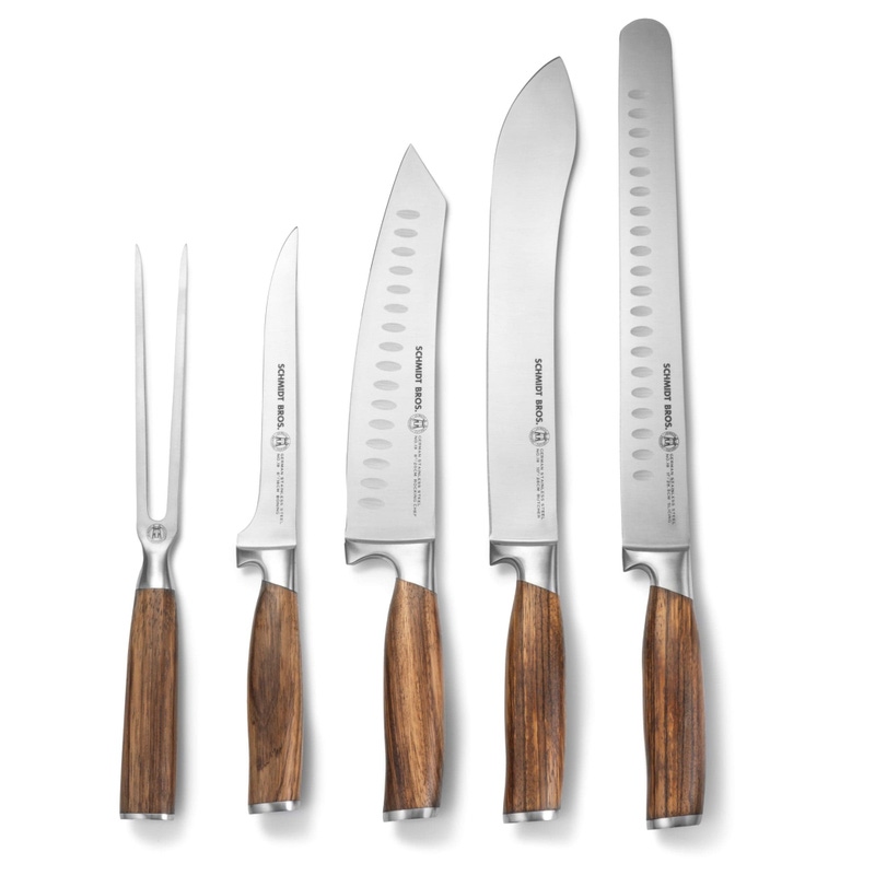 Zebra Wood 6-Piece BBQ Knife Set
