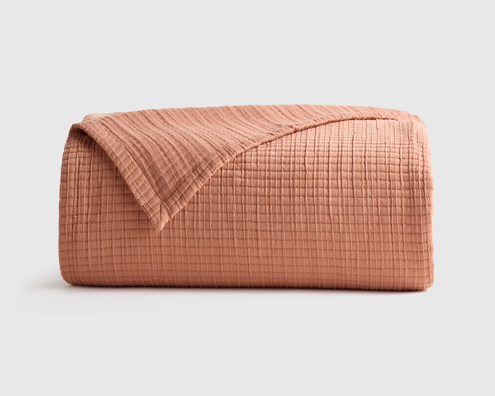 Quince Ribbed Cotton Coverlet