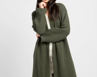 Cloud Cotton Robe, Evergreen