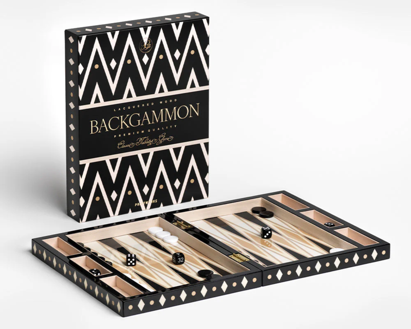 Lacquered Backgammon Set