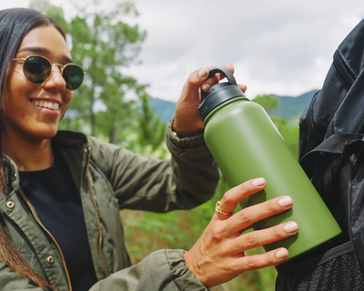 32oz Vacuum Insulated Water Bottle with Flip Lid & Sport Straw