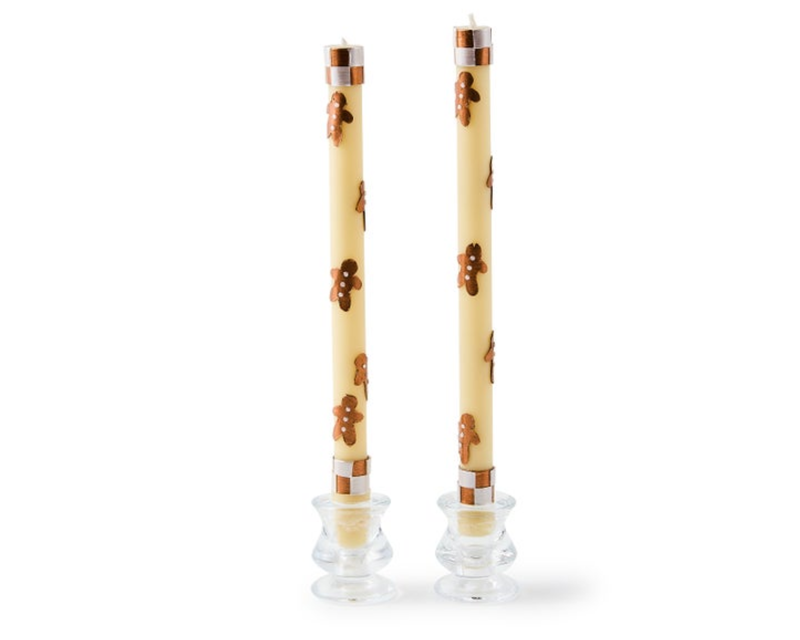 Gingerbread Dinner Candles, Set of 2