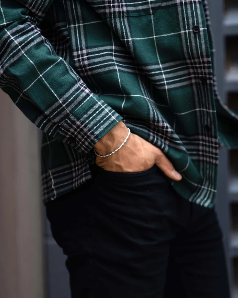 Sterling Silver Box Chain Bracelet