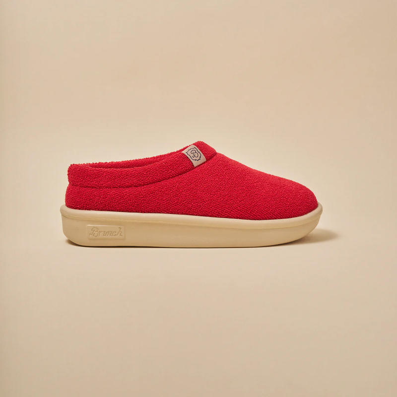 Essential Kids Slipper, Red Terry