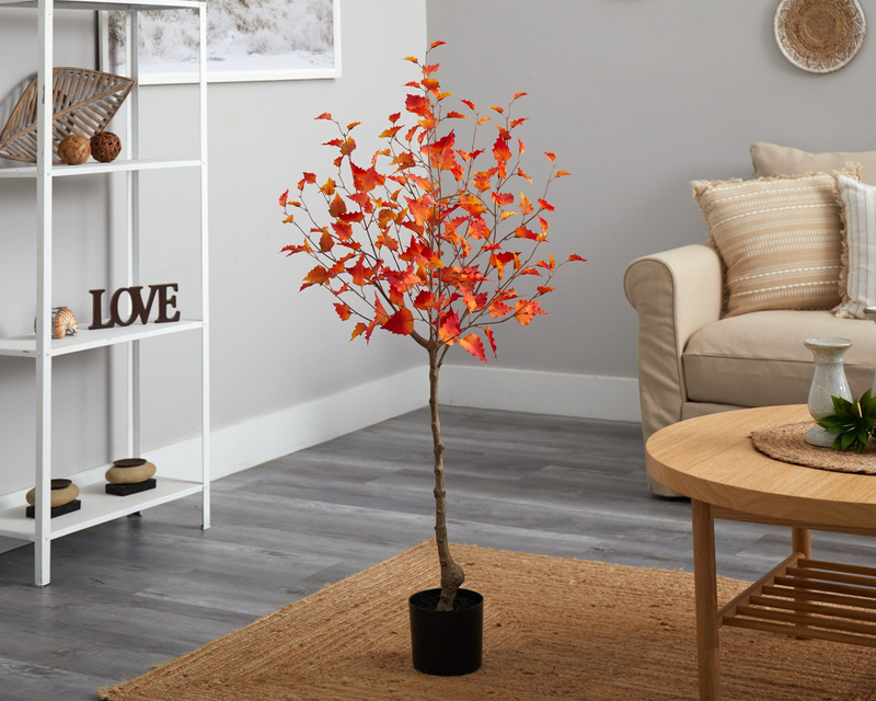 4’ Fall Birch Artificial Autumn Tree