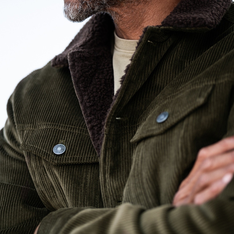 Montana Fleece-Lined Corduroy Trucker Jacket