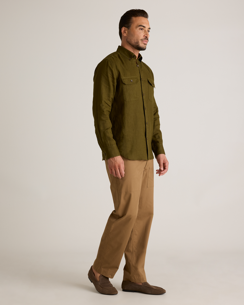 100% European Linen Utility Shirt