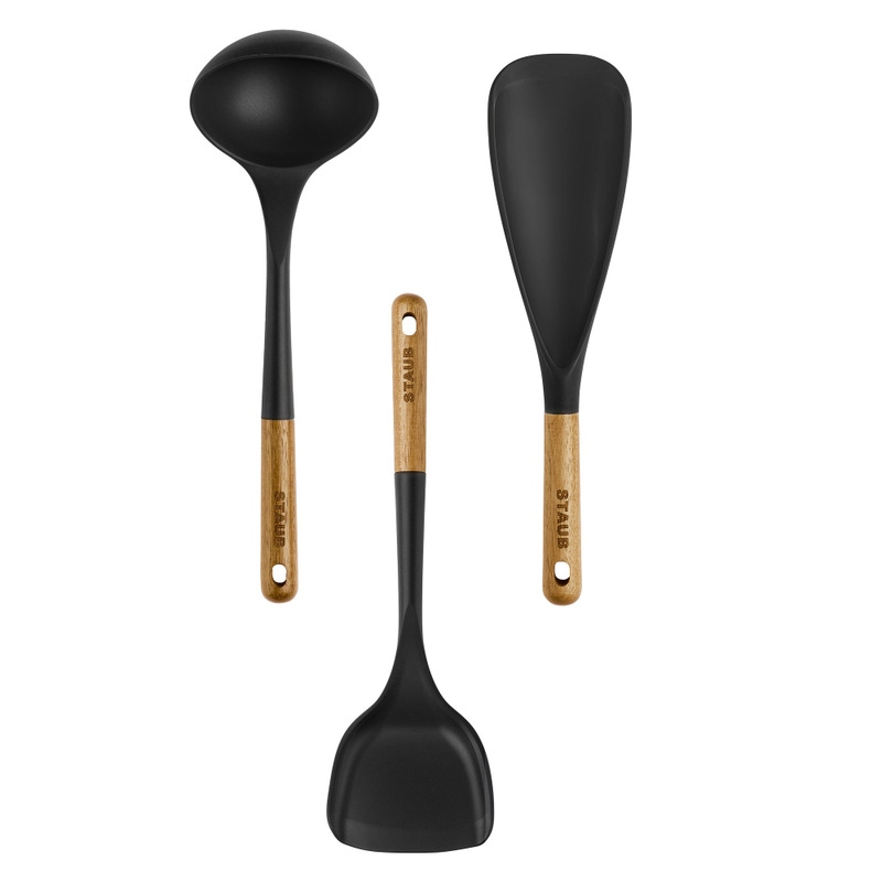 Wooden Handle 3-Piece Cooking Utensil Set