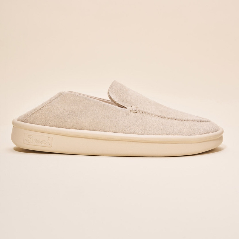 Collapsible Loafer, Beige Suede