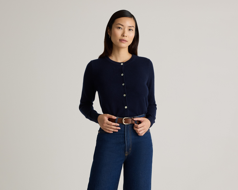 Mongolian Cashmere Cardigan Sweater