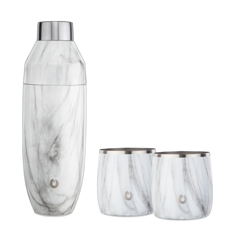 Stainless Steel Cocktail Shaker and Rocks Barware Set