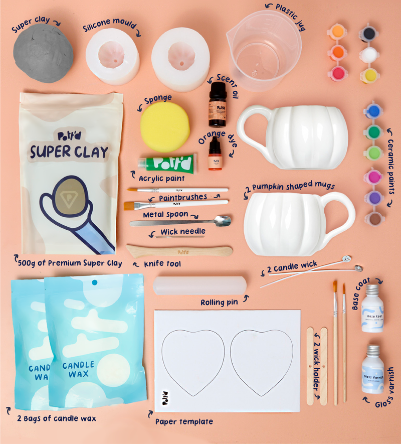 Pumpkin Patch: Candles & Paint-A-Mug Kit